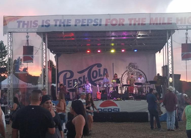 Mobile stage at Chicken Fight, Denver, Top Taco